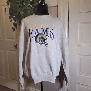 Vtg St. Louis Rams Gray Crewneck Sweater